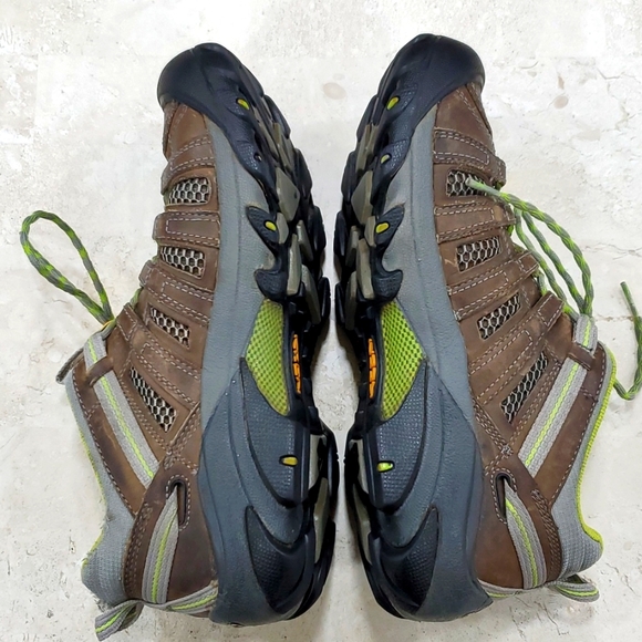 Keen Voyageur Women's Shoe Size 9.5 Green Brown Leather Hiking Sneaker - Picture 5 of 16